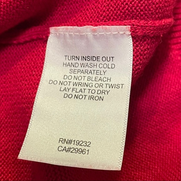 SWEATER - Alfred Dunner red embroidered pullover sweater petite large - Picture 7 of 7